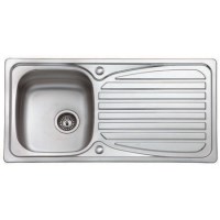 GRADE A2 - Taylor & Moore Single Bowl with Drainer Stainless Steel Reversible Kitchen Sink