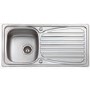 GRADE A2 - Taylor & Moore Single Bowl with Drainer Stainless Steel Reversible Kitchen Sink