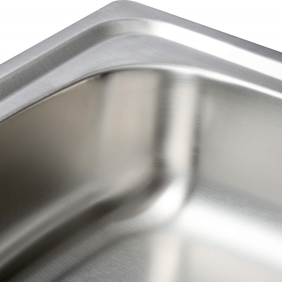 GRADE A2 - Taylor & Moore Single Bowl with Drainer Stainless Steel Reversible Kitchen Sink