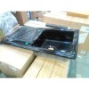 GRADE A2 - Reginox RL404CB 1.0 Bowl Reversible Inset Ceramic Sink Black