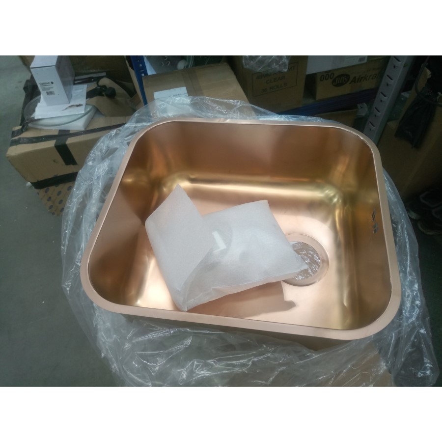 GRADE A2 - Smeg UM45RA2 45cm Alba Copper PVD Finish Undermounted Single Bowl