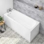 GRADE A2 - Single Ended Steel Bath with 2 Tap Holes - 1600 x 700mm