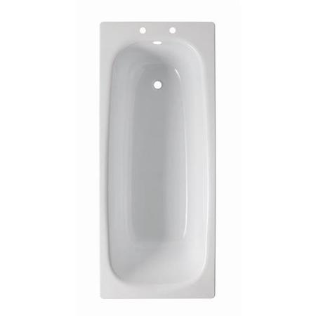 GRADE A2 - Single Ended Steel Bath with 2 Tap Holes - 1600 x 700mm