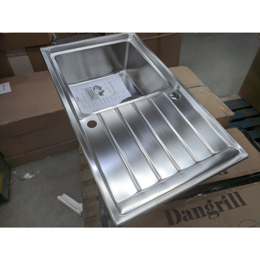GRADE A2 - Taylor & Moore Como Single Bowl Reversible Drainer Stainless Steel Sink