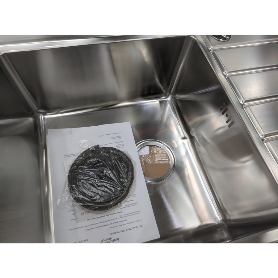 GRADE A2 - Taylor & Moore Como Single Bowl Reversible Drainer Stainless Steel Sink