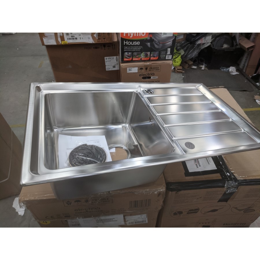 GRADE A2 - Taylor & Moore Como Single Bowl Reversible Drainer Stainless Steel Sink