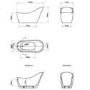 GRADE A2 - Newport Freestanding Bath Single Ended Slipper - 1530 x 715mm