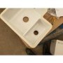 GRADE A2 - Reginox Tuscany 1.5 Bowl Ceramic White Undermount Kitchen Sink