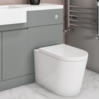 GRADE A2 - 500mm Toilet Unit Matt Grey - Bali