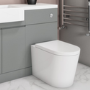 GRADE A2 - 500mm Toilet Unit Matt Grey - Bali