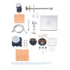 Grohe Grohtherm Concealed Thermostatic Mixer Shower with Square Wall Mounted Shower Head &amp; Pencil Handset