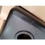 GRADE A2 - Essence Amelia Single Bowl Reversible Drainer  Black Kitchen Sink