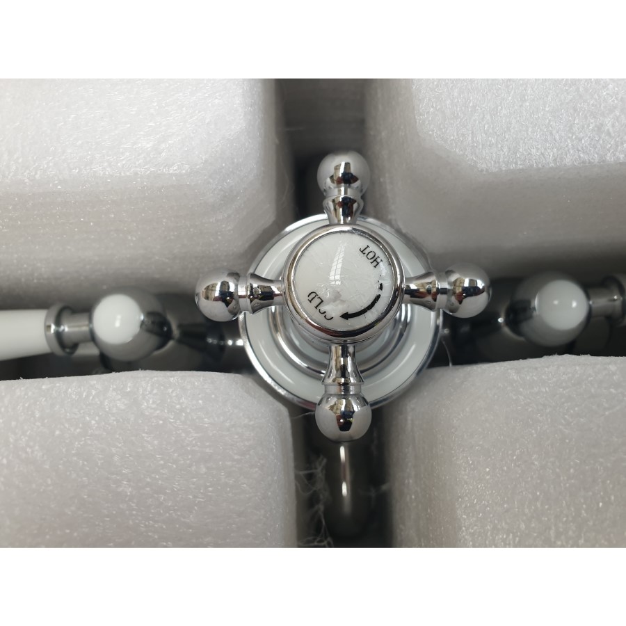 GRADE A2 - Traditional Exposed Thermostatic Shower Set Chrome - Camden