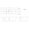 GRADE A2 - Chiltern Double Ended Bath with 14 Jet Whirlpool System - 1700 x 750mm
