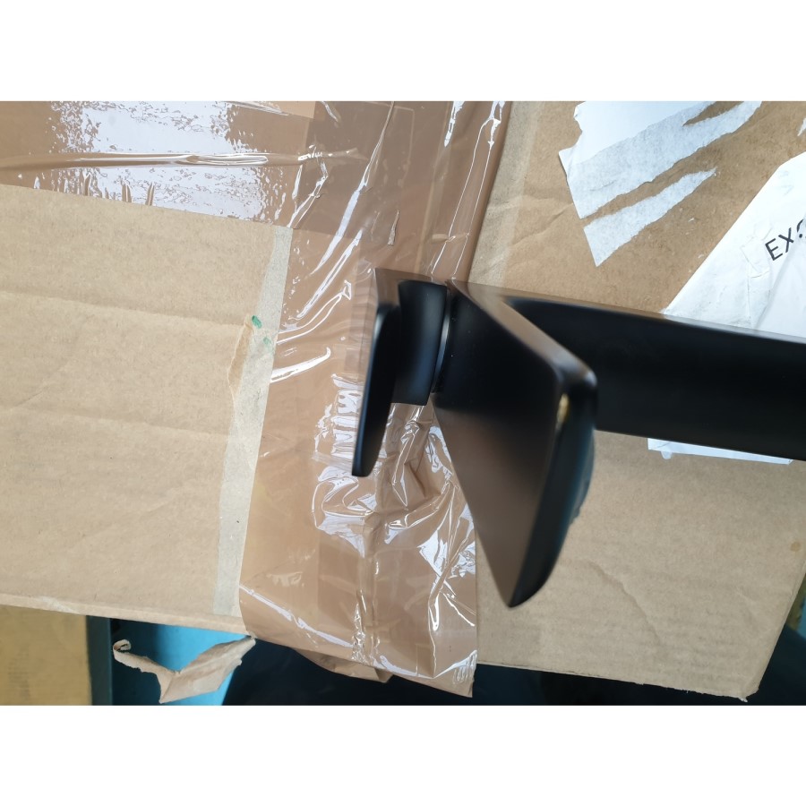 GRADE A2 - Zana Square Single Lever Tall Basin Mixer Tap - Black