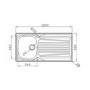 GRADE A2 - Essence Ava Single Bowl Reversible Drainer Stainless Steel Chrome Kitchen Sink - BeBa_26180