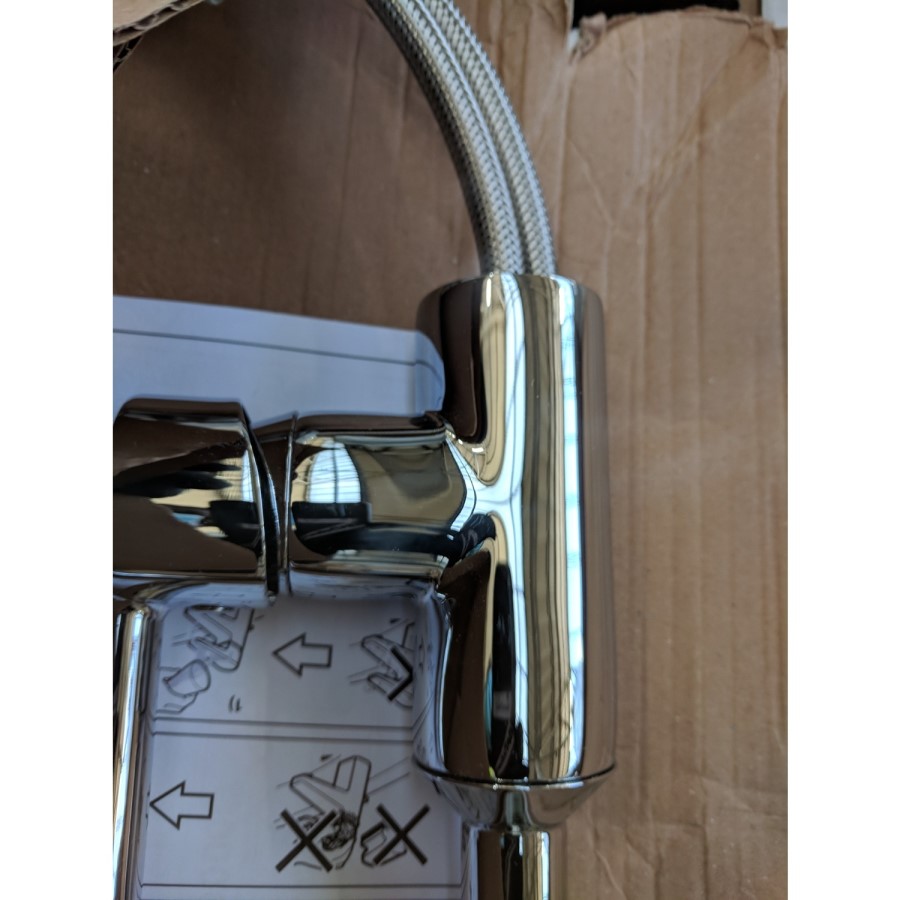 GRADE A2 - Enza Adelaide Chrome Single Lever Cold Start Kitchen Mixer Tap