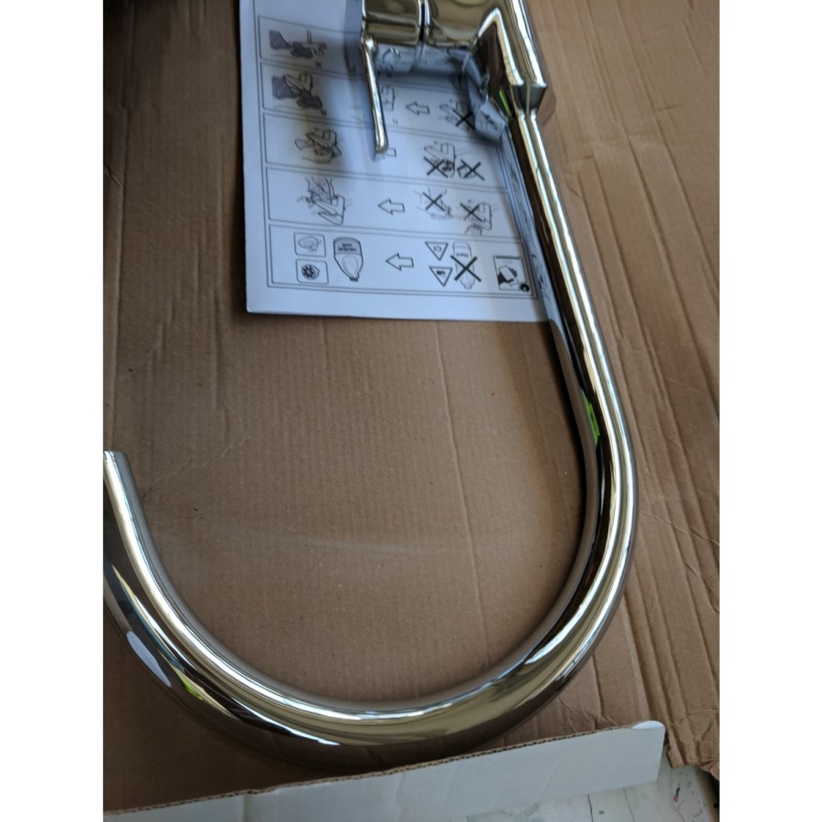 GRADE A2 - Enza Adelaide Chrome Single Lever Cold Start Kitchen Mixer Tap