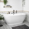 GRADE A1 - Manilla Freestanding Bath Double Ended Back To Wall - 1650 x 780mm
