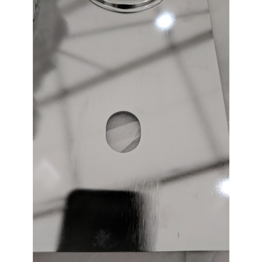 GRADE A2 - Chrome Wall Mounted Bath Mixer Tap - Cube