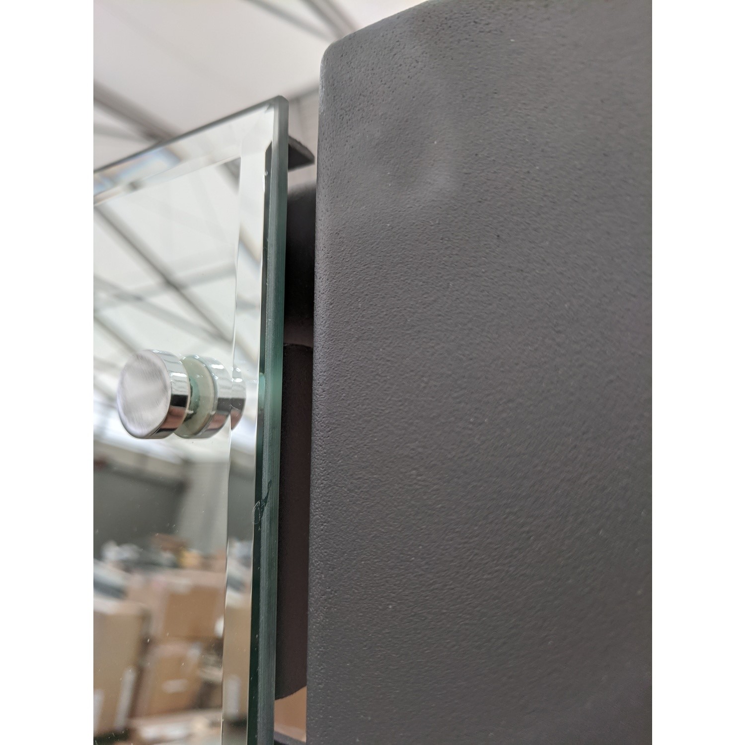 Tanami Radiator GRADE A2 - Tanami Anthracite Vertical Single Panel Radiator with Mirror ...