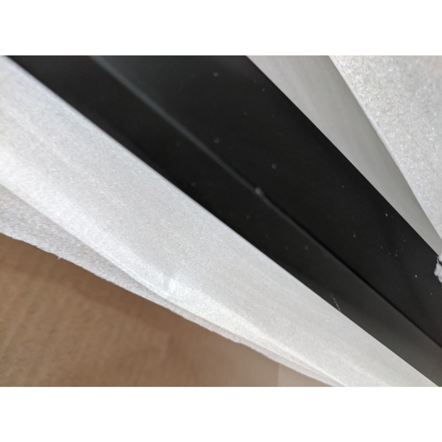 GRADE A2 - Black 1000 Grid Wet Room Shower Screen with Wall Support Bar  - Nova