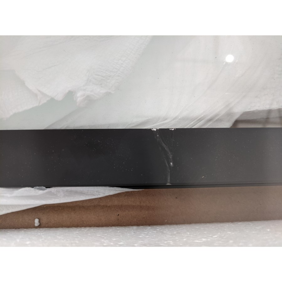 GRADE A2 - 1200 Matt Black Framed Wetroom Panel - 8mm Glass - Zolla