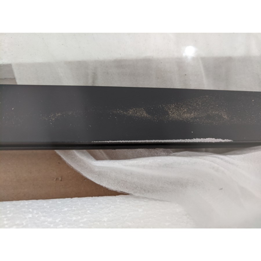 GRADE A2 - 1200 Matt Black Framed Wetroom Panel - 8mm Glass - Zolla