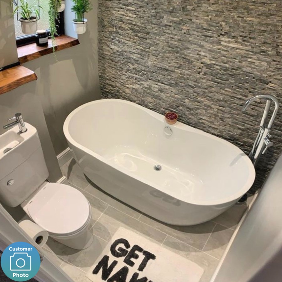 GRADE A2 - Freestanding Double Ended Bath 1650 x 750mm - Lisbon