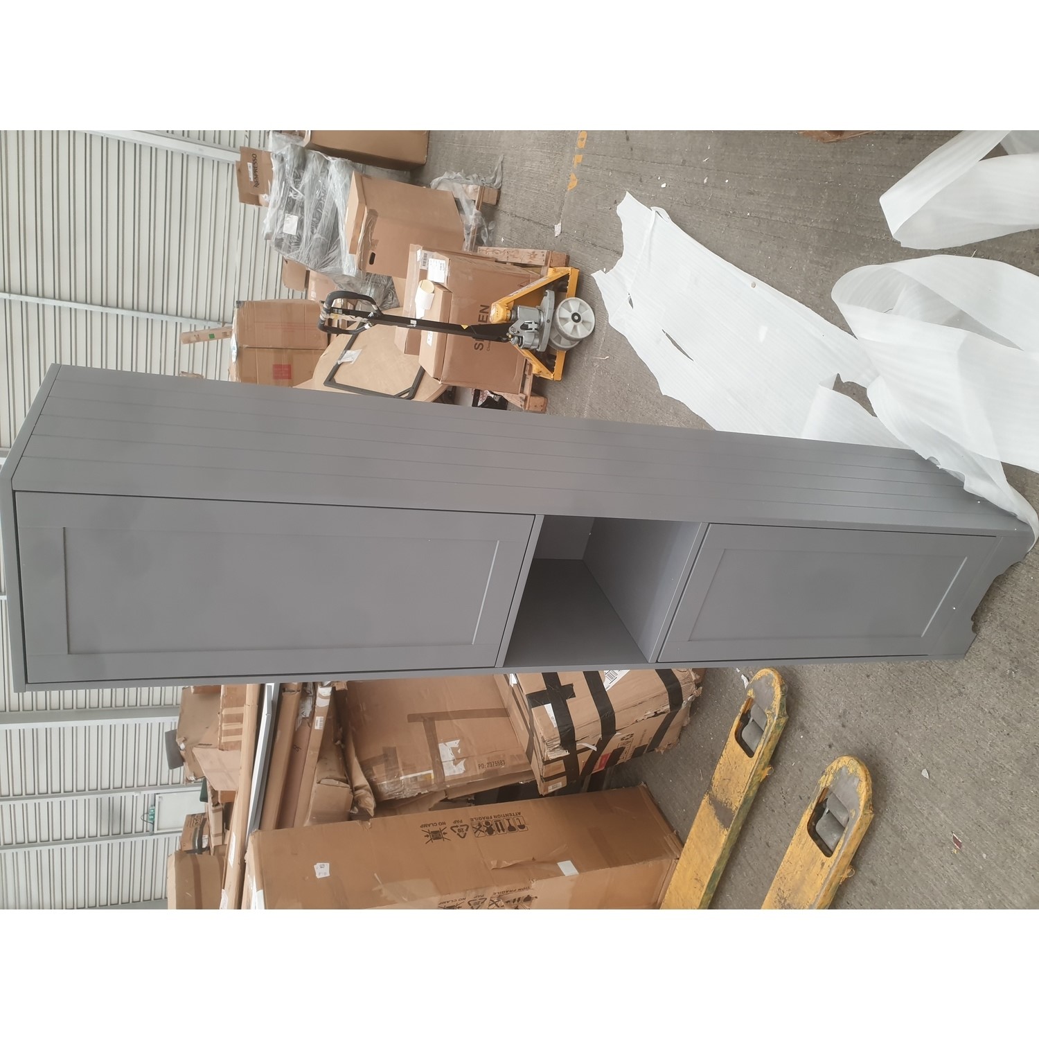 GRADE A2 Grey Freestanding Tall Bathroom 350mm Baxenden