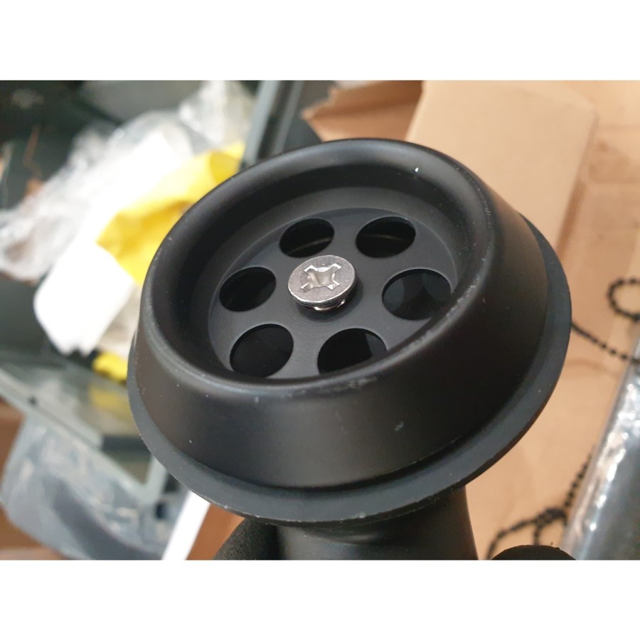 GRADE A2 - Traditional Exposed Bath Waste & Overflow -Black