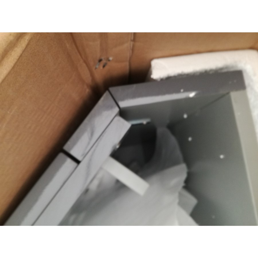 GRADE A2 - 400mm Grey Cloakroom Corner Vanity Unit & Basin - Apollo