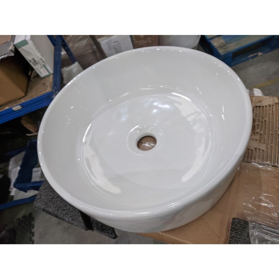 GRADE A2 - Round Small Countertop Basin 385mm - Alaska