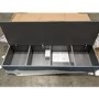 GRADE A2 - Blue Mirrored Wall Mounted Tall Bathroom Cabinet 400mm - Sion
