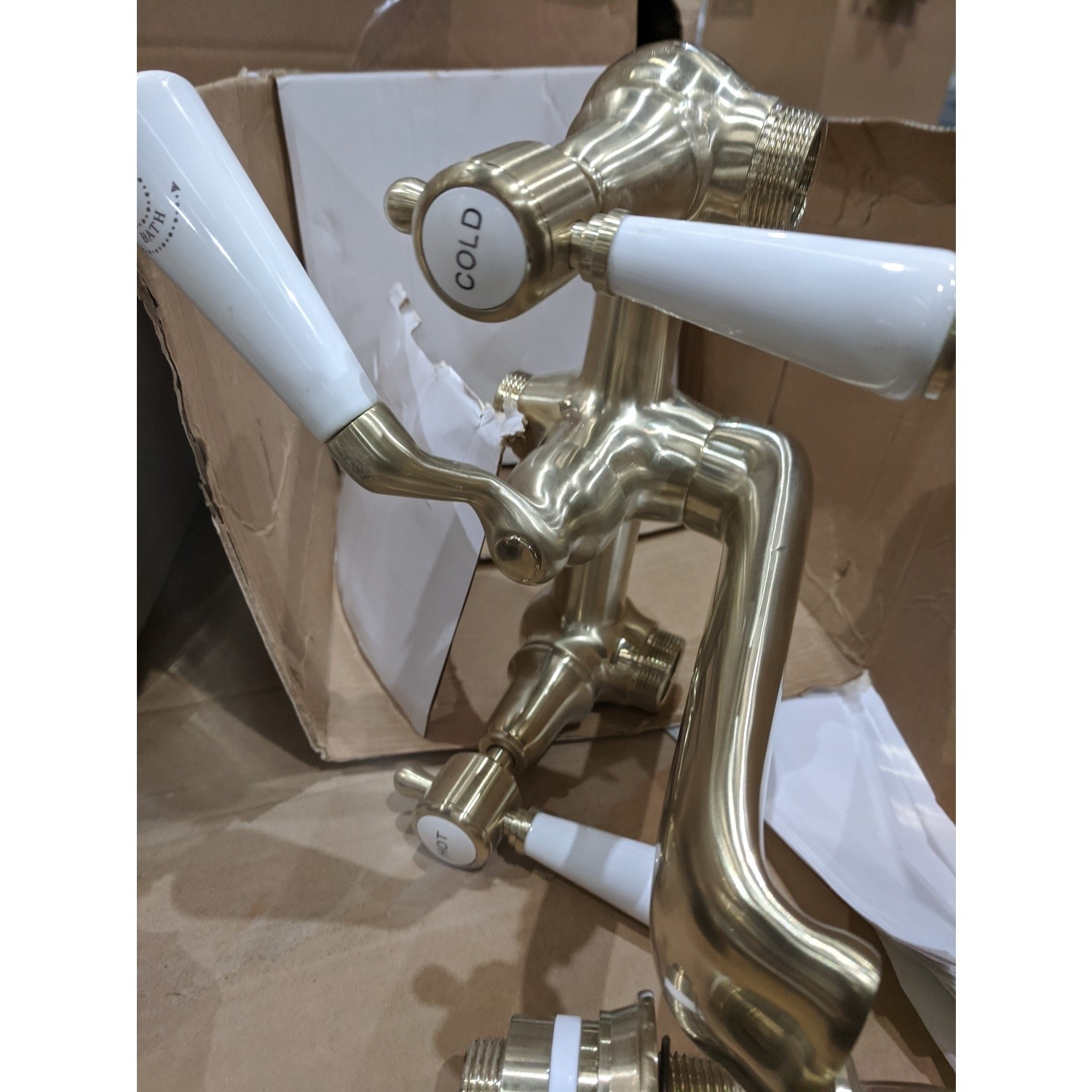 GRADE A2 - Gold Bath Shower Mixer Tap - Helston - Better Bathrooms