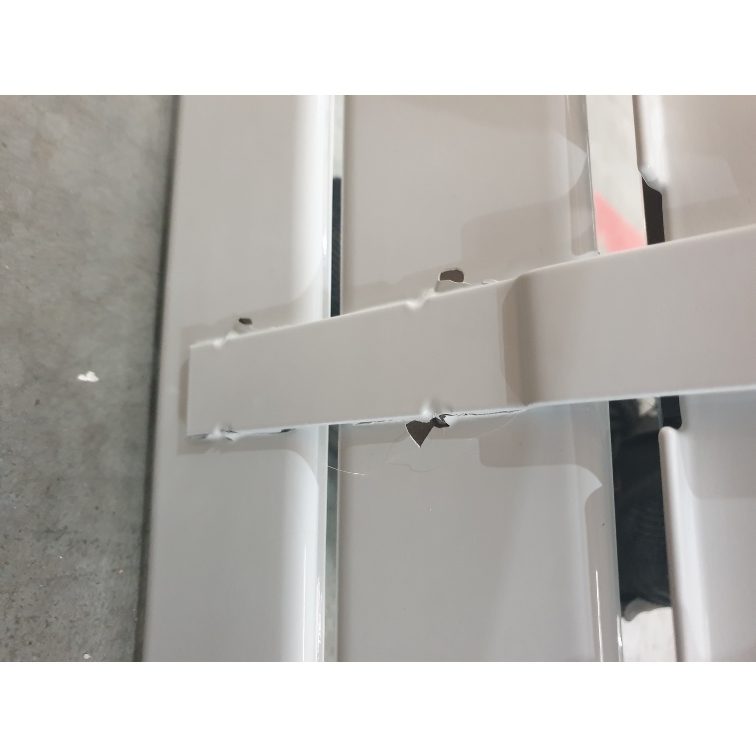 GRADE A2 - White Vertical Single Panel Radiator with Mirror 1800 x ...