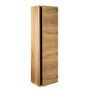GRADE A2 - Wood Effect Wall Mounted Tall Bathroom Cabinet 420mm - Roxbi