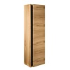 GRADE A2 - Wood Effect Wall Mounted Tall Bathroom Cabinet 420mm - Roxbi