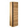 GRADE A2 - Wood Effect Wall Mounted Tall Bathroom Cabinet 420mm - Roxbi