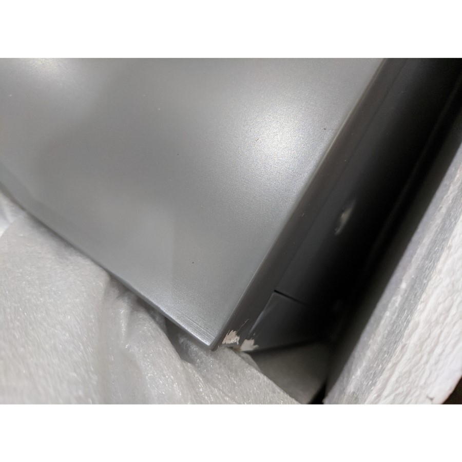 GRADE A2 - Grey Wall Mounted Tall Bathroom Cabinet 400mm - Roxbi