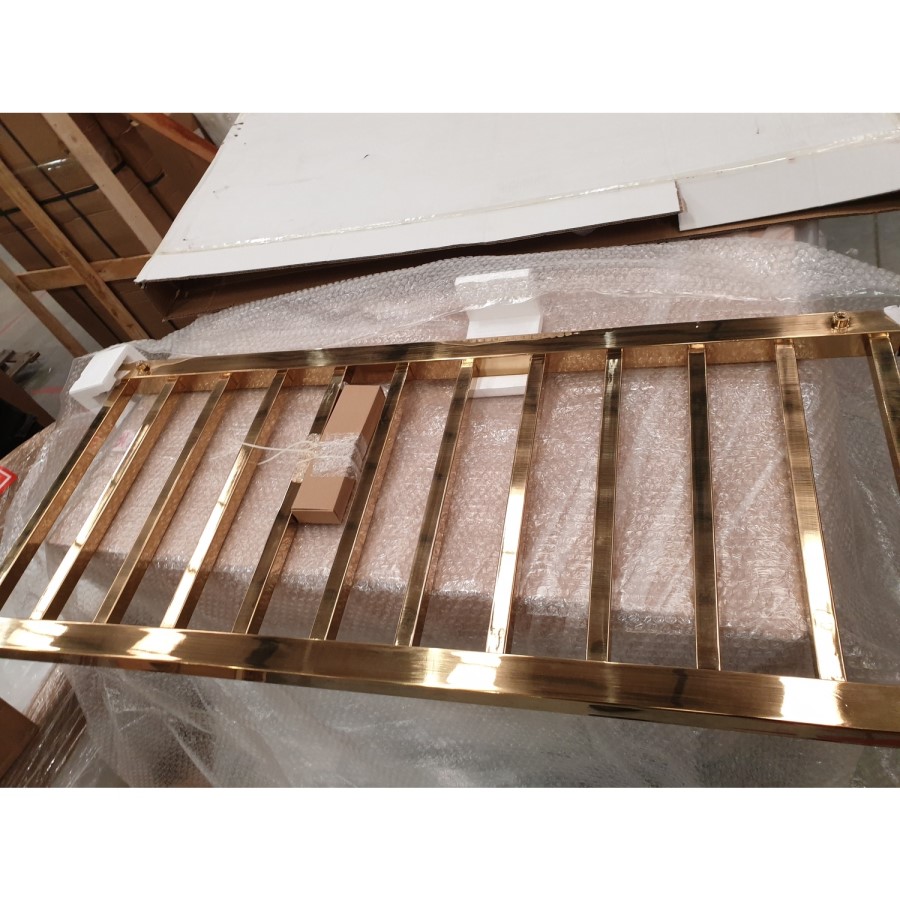 GRADE A2 - Brass Heated Towel Rail Radiator 1200 x 500mm - Sonoran
