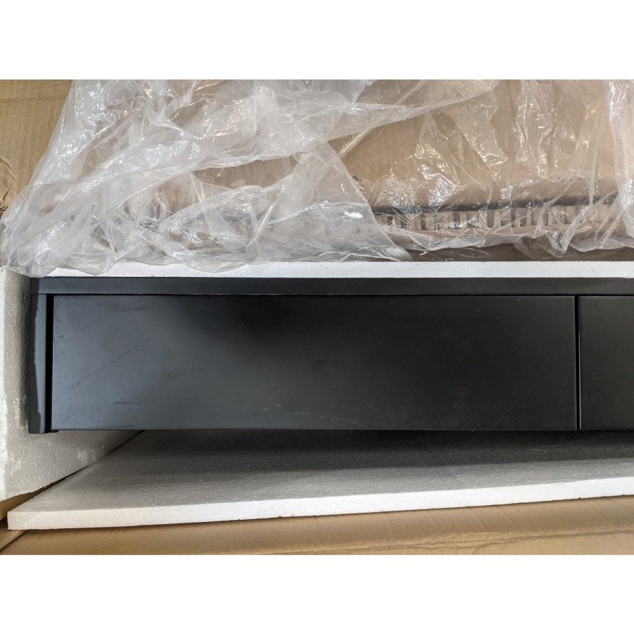 GRADE A2 - 1200mm Black Wall Hung Countertop Basin Shelf - Lugo