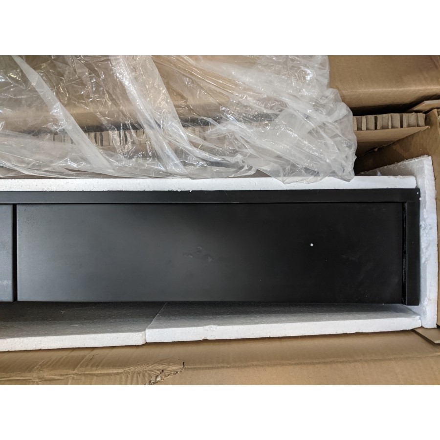GRADE A2 - 1200mm Black Wall Hung Countertop Basin Shelf - Lugo