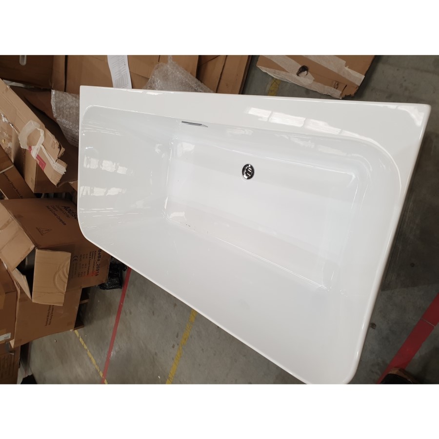 GRADE A2 - Freestanding Double Ended Back to Wall Bath 1500 x 740mm - Oslo