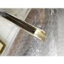 GRADE A2 - 900mm Brushed Brass 8mm Hinged Shower Door - Pavo 