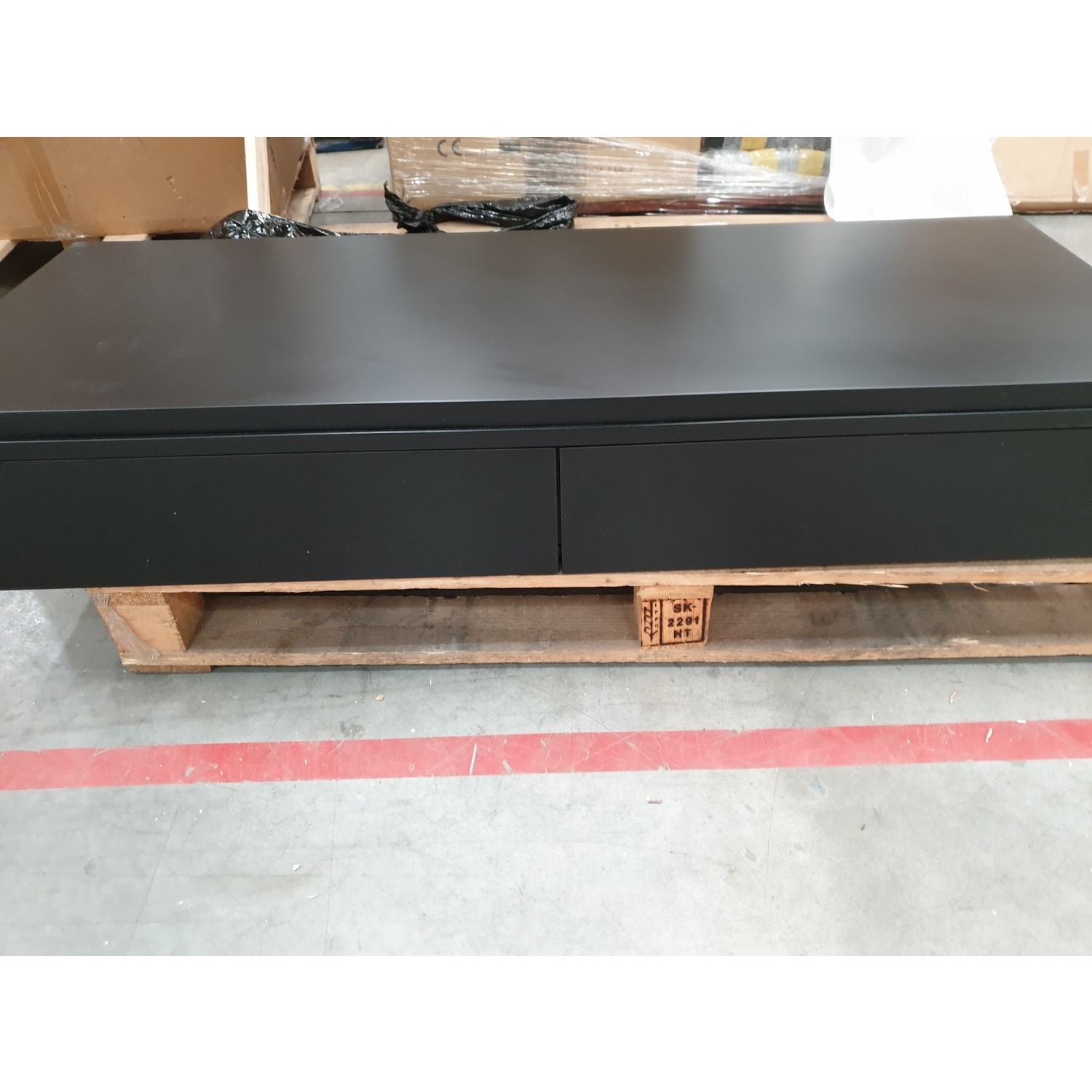 GRADE A2 1200mm Black Wall Hung Countertop Basin Shelf Lugo