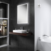 Rectangular LED Bathroom Mirror with Demister 500 x 700mm- HiB Globe 50 