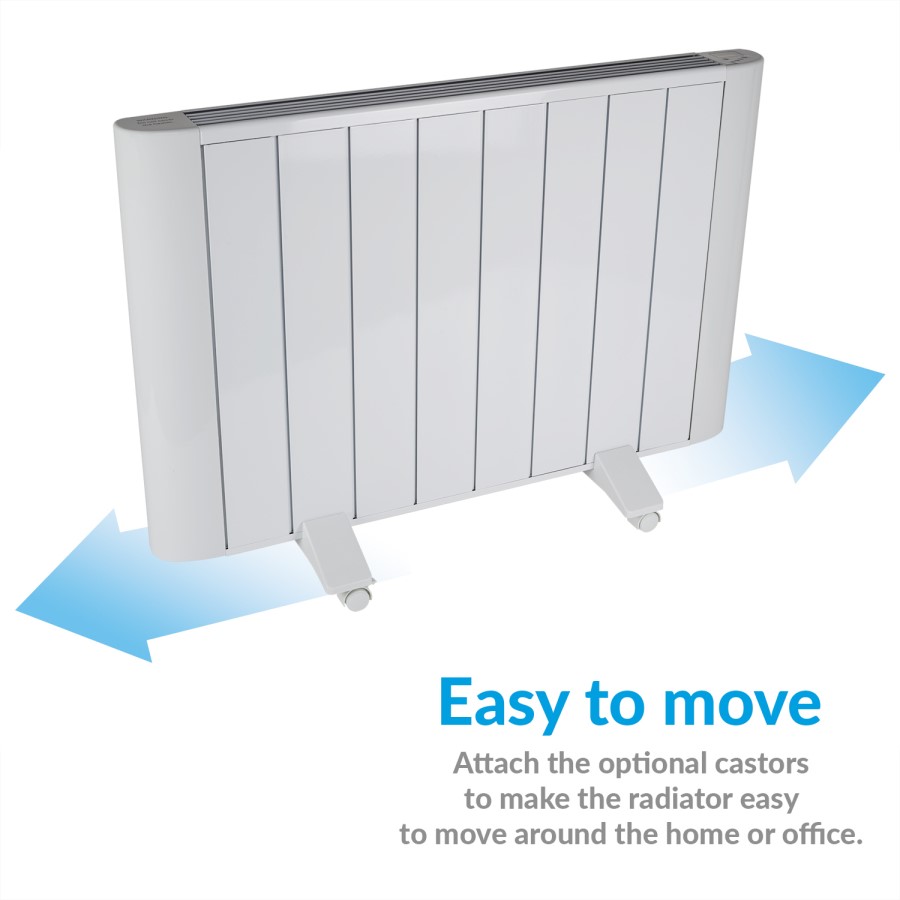 2000W Smart Low Energy Aluminium Designer Radiator - Wall Mountable& Bathroom Safe