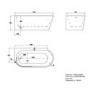 GRADE A2 - Freestanding Single Ended Left Hand Corner Bath 1600 x 780mm - Cove