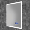 Rectangular LED Heated Bathroom Mirror with Digital Display, Bluetooth &amp; Shaver Socket 500 x 700mm- HiB Globe Plus 50